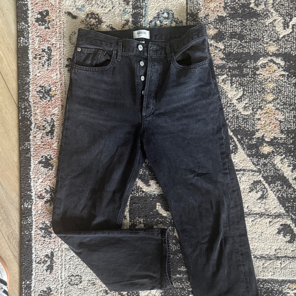 Agolde Black 90’s Straight Leg Jeans